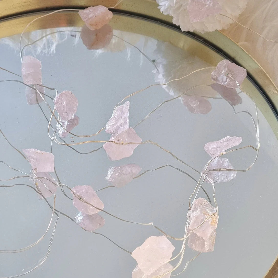 Lyskæde med Rosenkvarts | Love, Compassion & Heart Opening