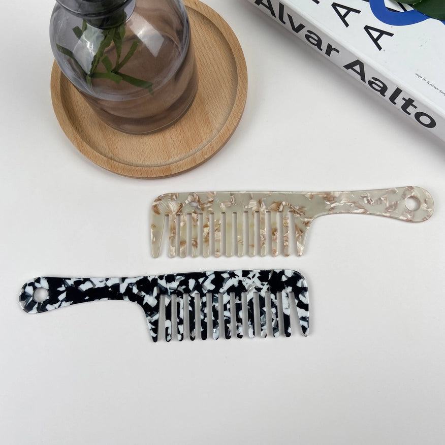 Anti-statisk detangling kam i bæredygtig eukalyptus acetat