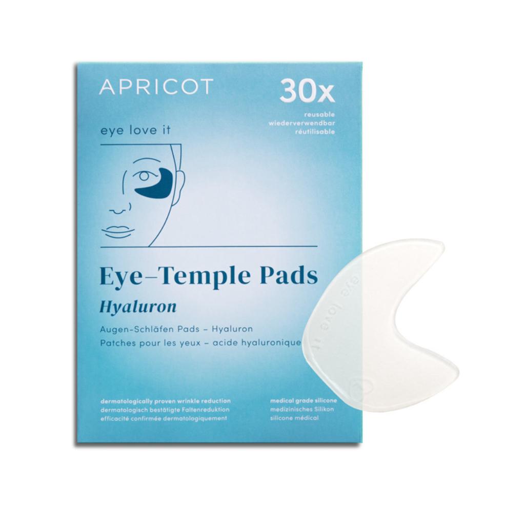 Apricot Hyaluron Eye Temple Pads – genanvendelig øjenmaske, der giver intensiv fugt, reducerer linjer og frisker øjenområdet op