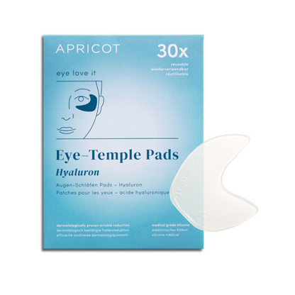 Apricot Hyaluron Eye Temple Pads – genanvendelig øjenmaske, der giver intensiv fugt, reducerer linjer og frisker øjenområdet op