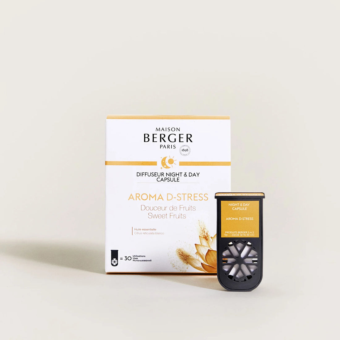 Maison Berger refill – Aroma D-Stress | Duft til vækkeur