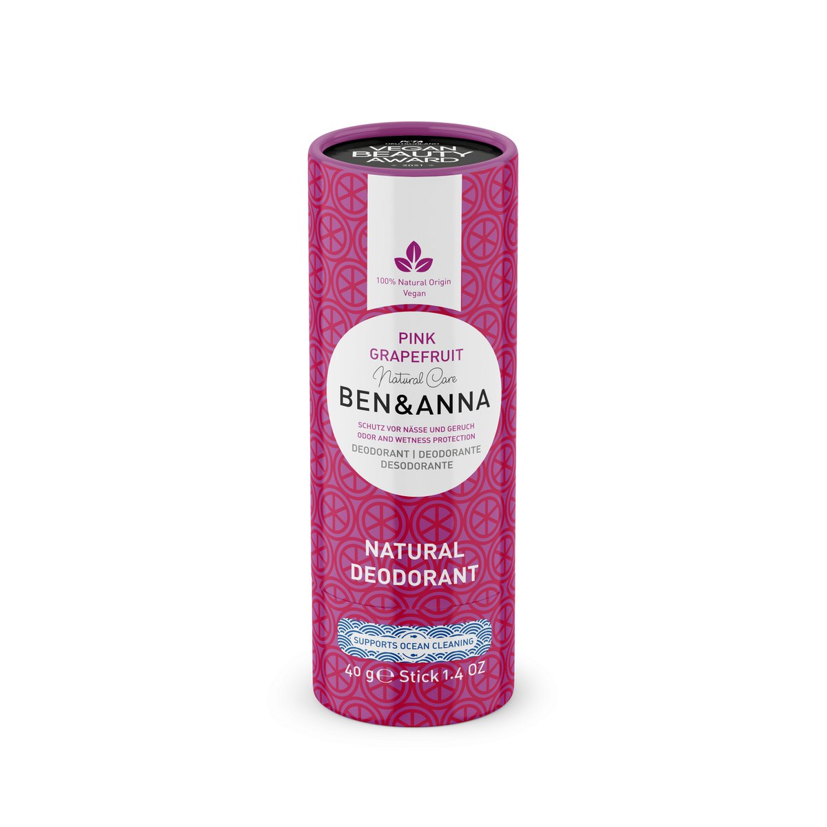 BEN &amp; ANNA - NATURLIG DEODORANT STICK - PINK GRAPEFRUIT