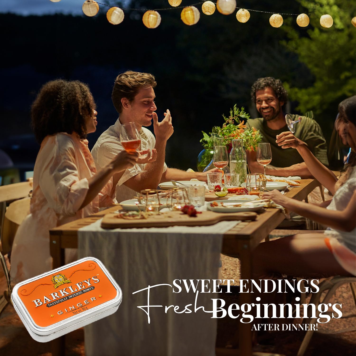 Barkleys Mint Ginger – frisk, intens og krydret mint i smuk retro æske. Vegansk og naturlig friskhed med langvarig effekt.