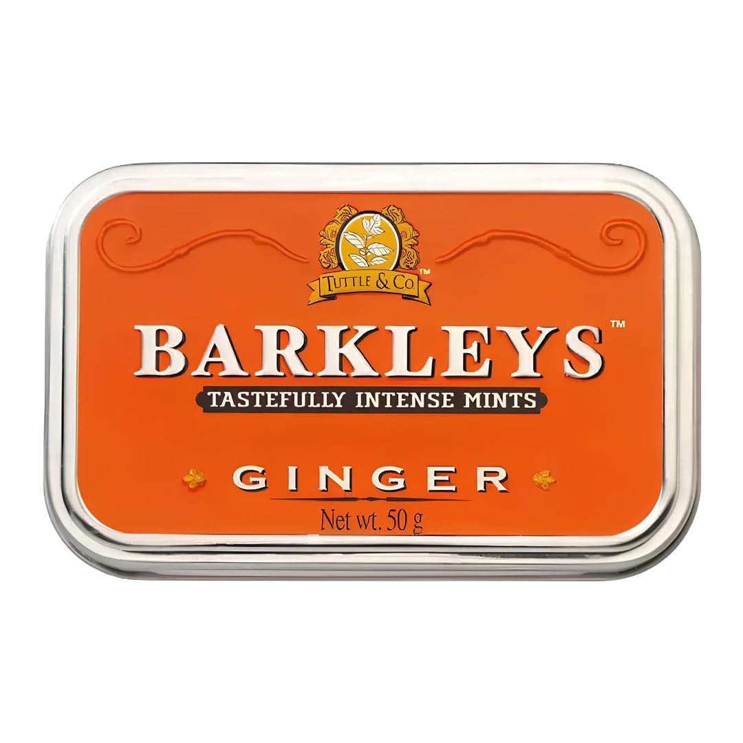 Barkleys Mint Ginger – frisk, intens og krydret mint i smuk retro æske. Vegansk og naturlig friskhed med langvarig effekt.