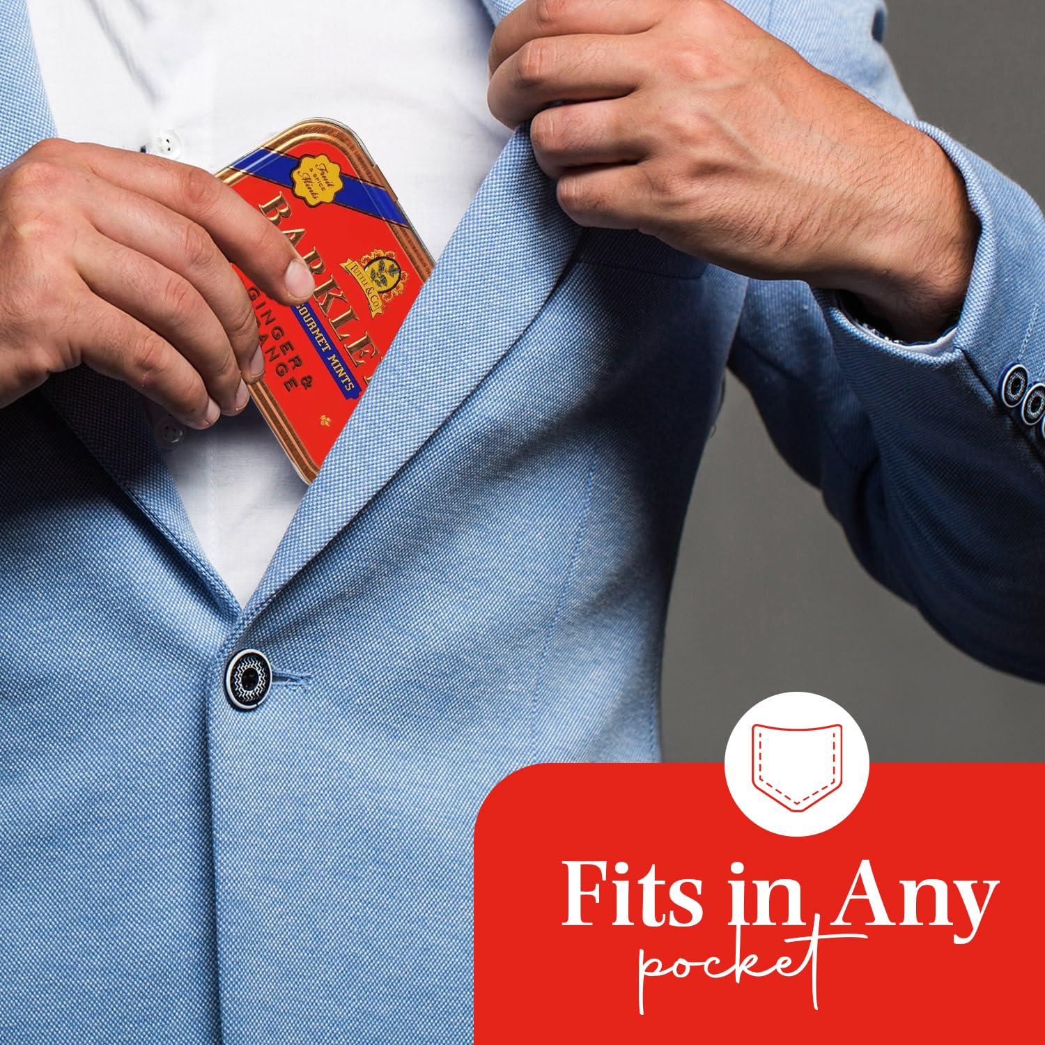 Barkleys Gourmet Mint med Ingefær &amp; Appelsin – frisk, krydret og vegansk. En luksuriøs mint oplevelse i elegant retro æske.