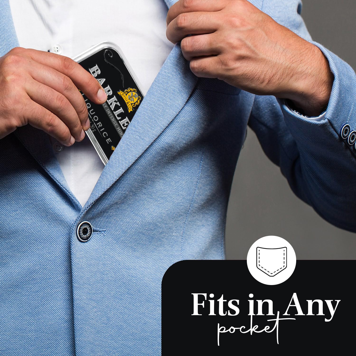 Barkleys Mint Lakrids Pastiller – frisk mint møder sød lakrids i smuk retro æske. Vegansk, naturlig og tastefully intense.