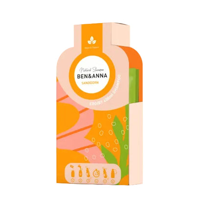 Ben &amp; Anna shampoo med bukkehorn i emballage