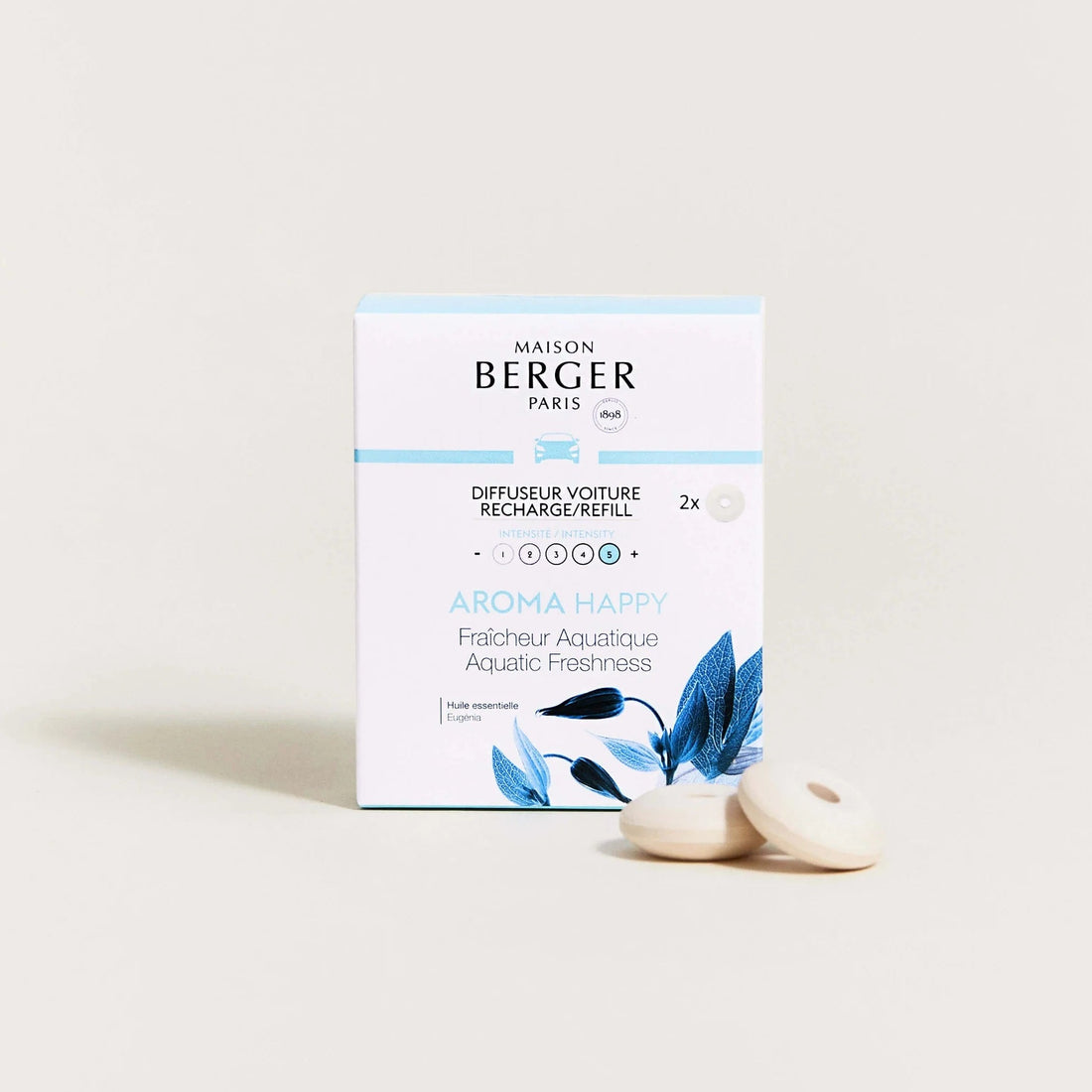 Happy Aromaterapi - Refill til Bil Diffuser - Frisk duft -Maison Berger