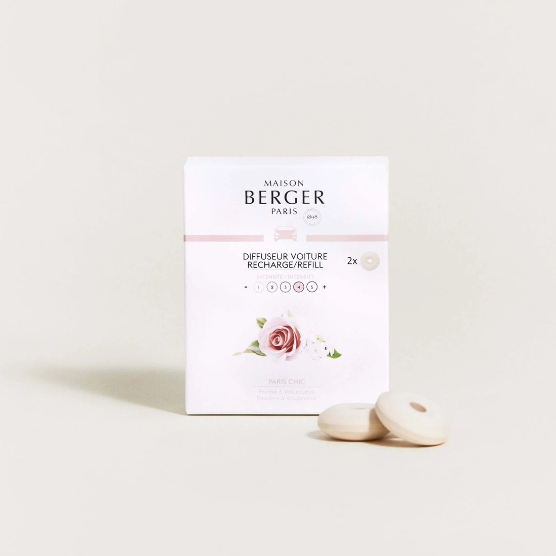 Paris Chic - Refill til Bil Diffuser - Blomster duft - Maison Berger