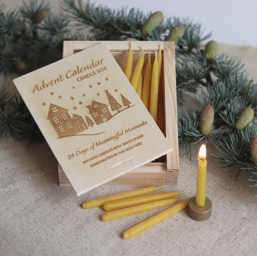 Bivoks adventskalender - 24 kalenderlys