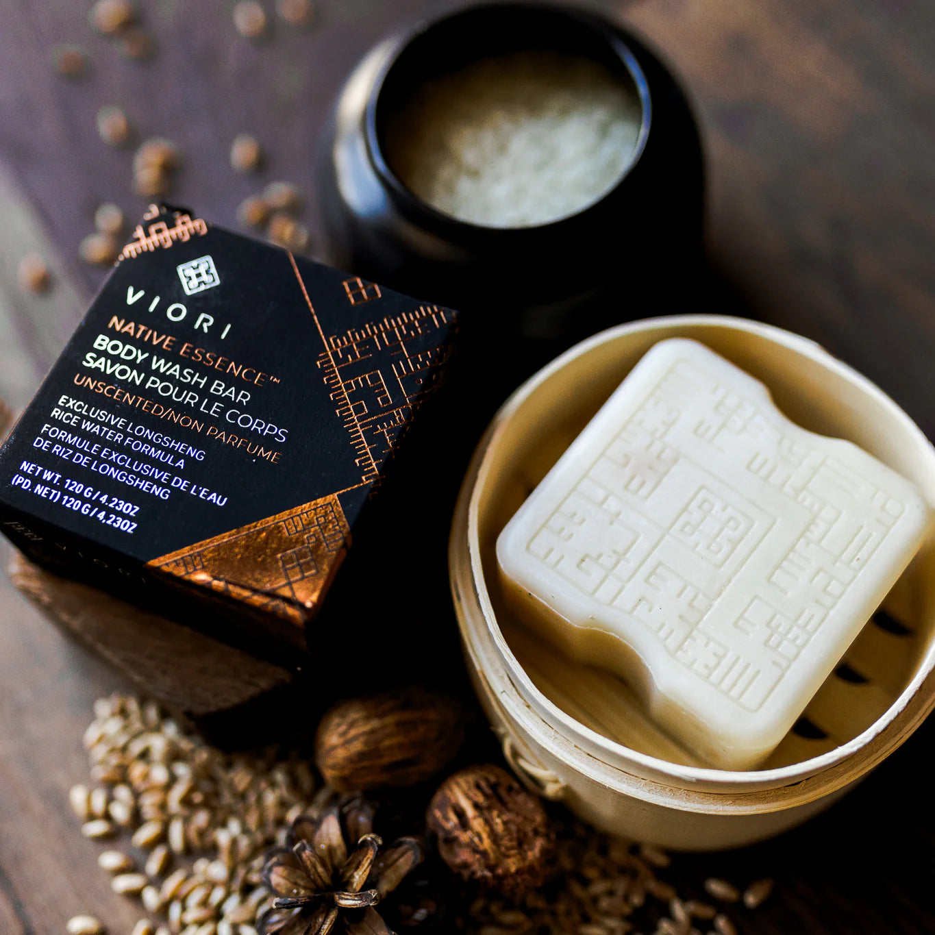 Mild &amp; parfumefri body wash bar med Rice Water – ideel til sensitiv hud.