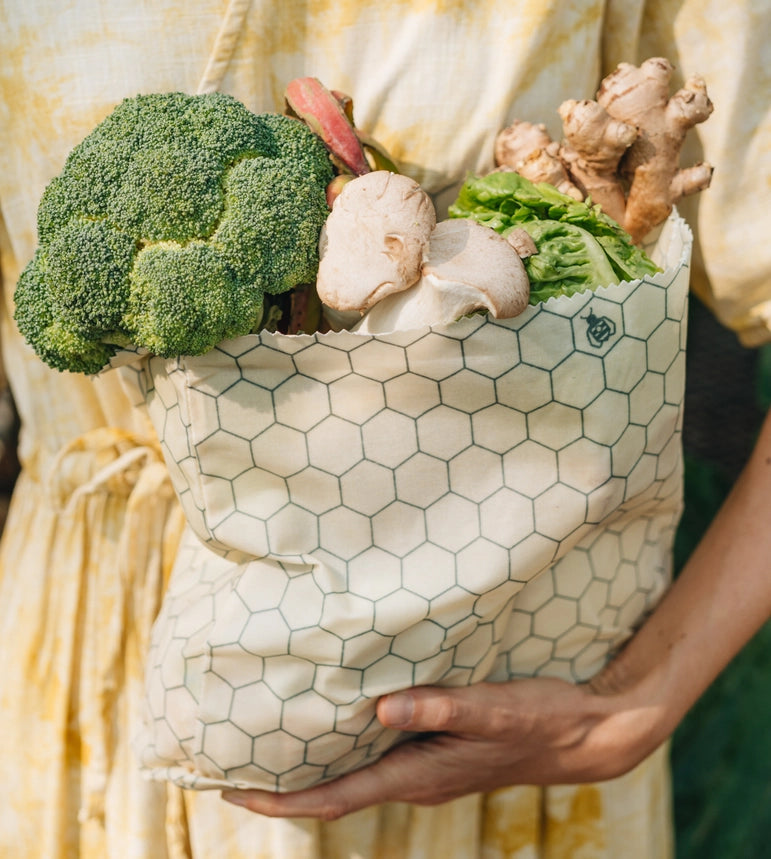 Plastikfri lunch bag i bivoks – en naturlig, genanvendelig og stilfuld løsning til madpakker, snacks og hverdag på farten.