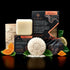 En luksuriøs hårplejepakke med Citrus Yao shampoo & conditioner bars samt bambus box – styrker håret, giver volumen og efterlader det frisk &amp; glansfuldt.