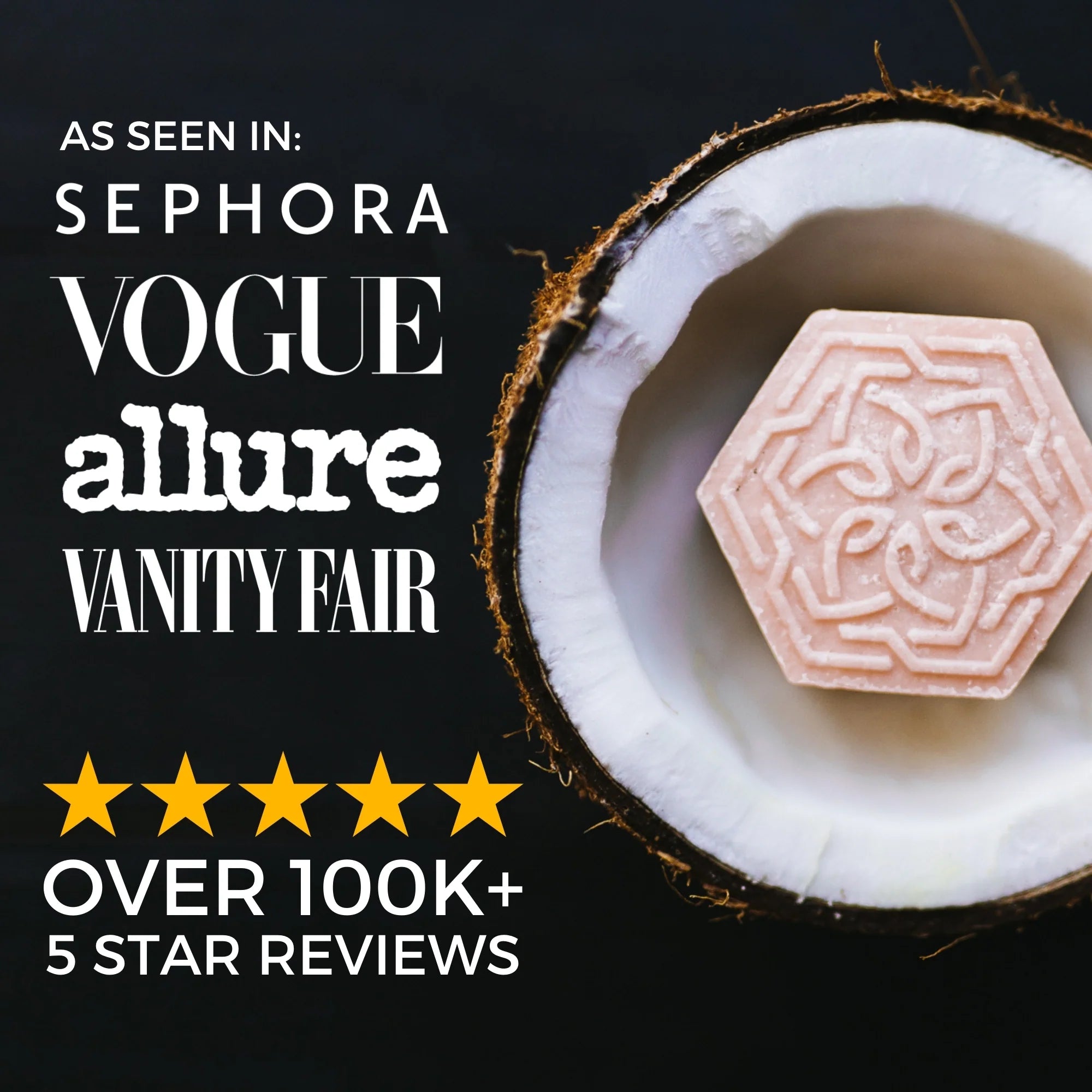 En tropisk shampoo bar med Coconut Bliss &amp; Rice Water, der tilfører fugt, styrke og volumen – perfekt til tørt og skadet hår.