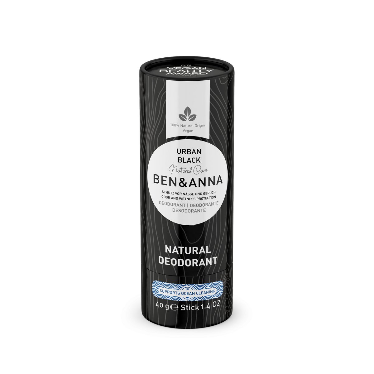 BEN &amp; ANNA - NATURLIG DEODORANT STICK - URBAN BLACK