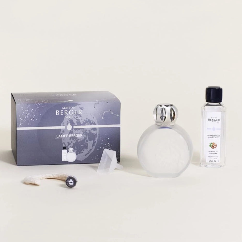 Maison Berger duftlampe Astral Givrée | Komplet sæt med White Cashmere duft