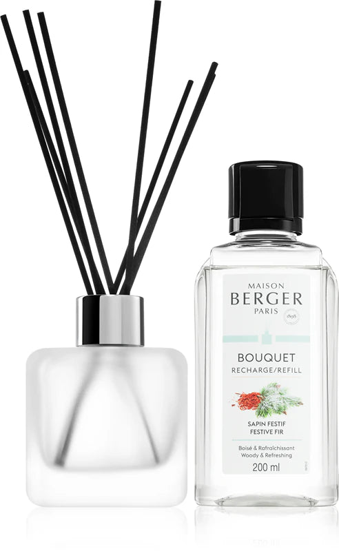 Maison Berger duftpinde med Festive Fir | Cube flakon