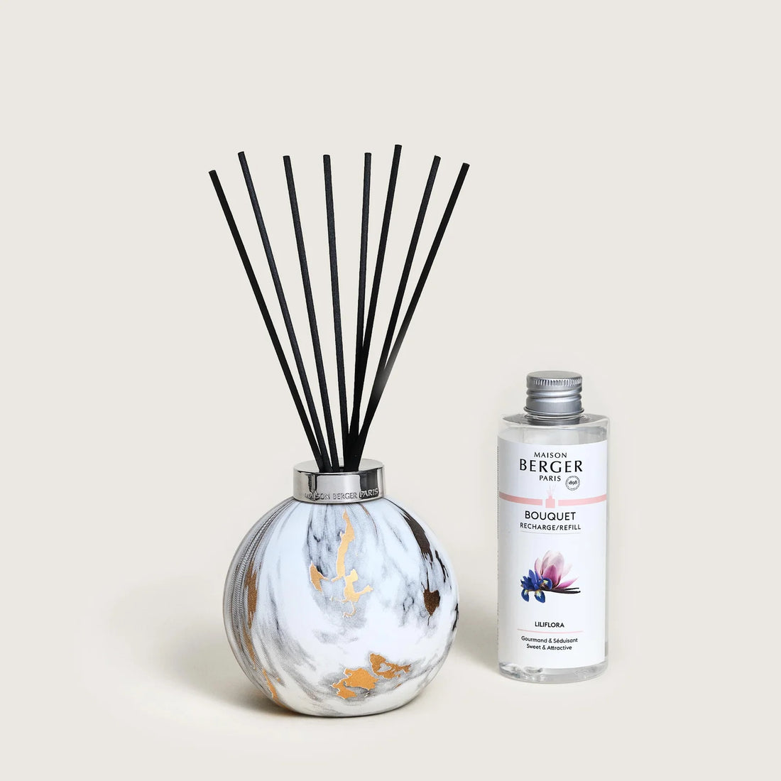 Maison Berger duftpinde med Liliflora - White Marble