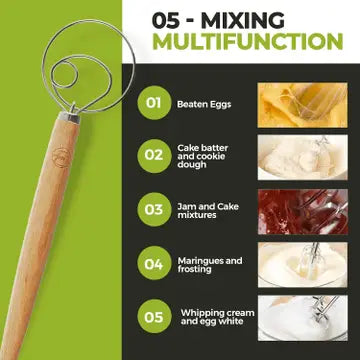 Danish Dough Whisk – Dejrører til dej &amp; fars