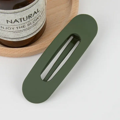 Flad mat hårklemme i recycled plast – smal Duckbill hårclip