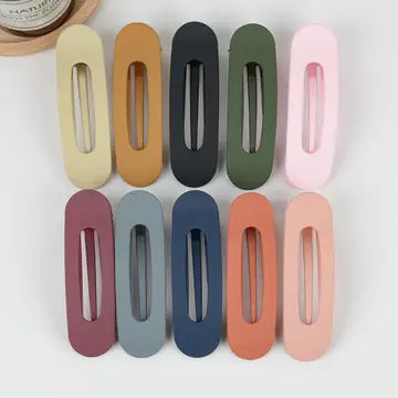 Flad mat hårklemme i recycled plast – smal Duckbill hårclip