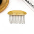 Fransk hårkam comb clip – acetat & metal i beige