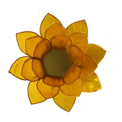 Lotus lysestage med guldkant | Capiz fyrfadsstage i flere farver