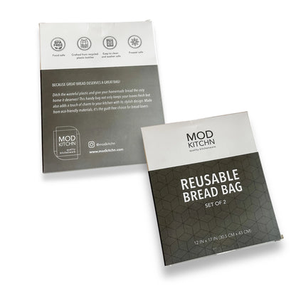 Genanvendelige brødposer i BPA-fri materialer holder brød frisk længere. Perfekt til surdejsbrød og bæredygtig opbevaring uden plastik.