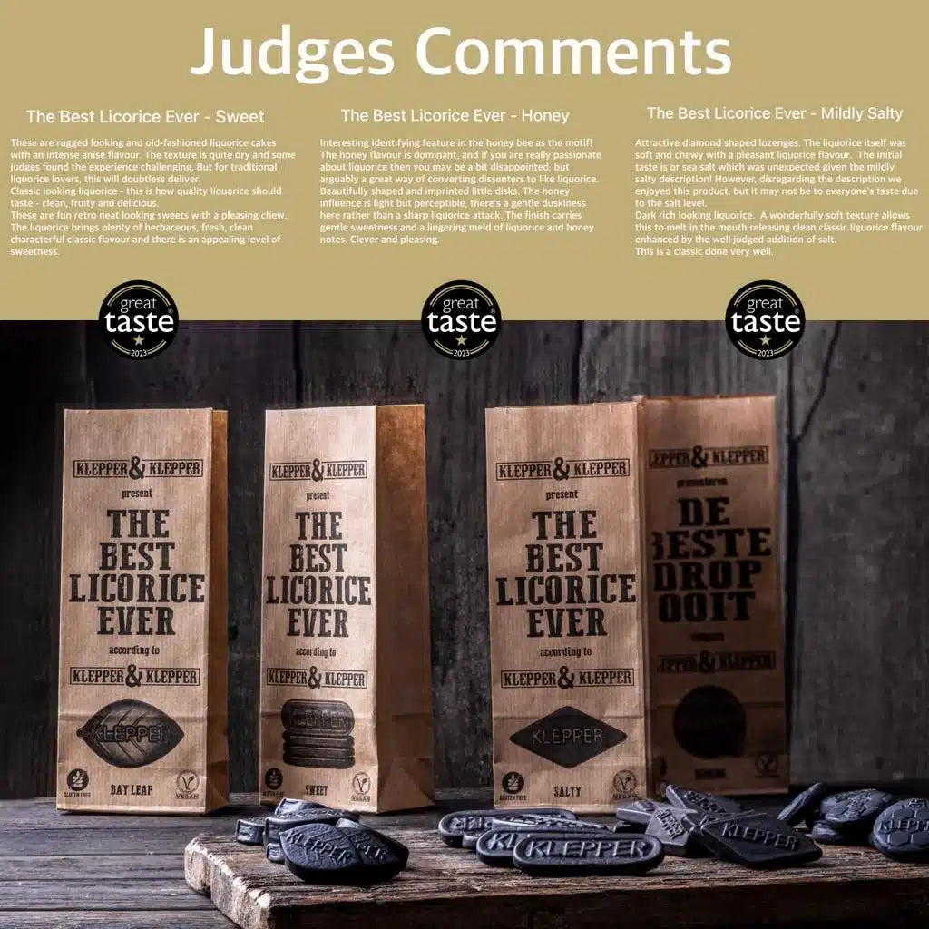 Klepper &amp; Klepper Salt Lakrids | Hollands lækreste lakrids med keltisk havsalt – vegansk &amp; glutenfri