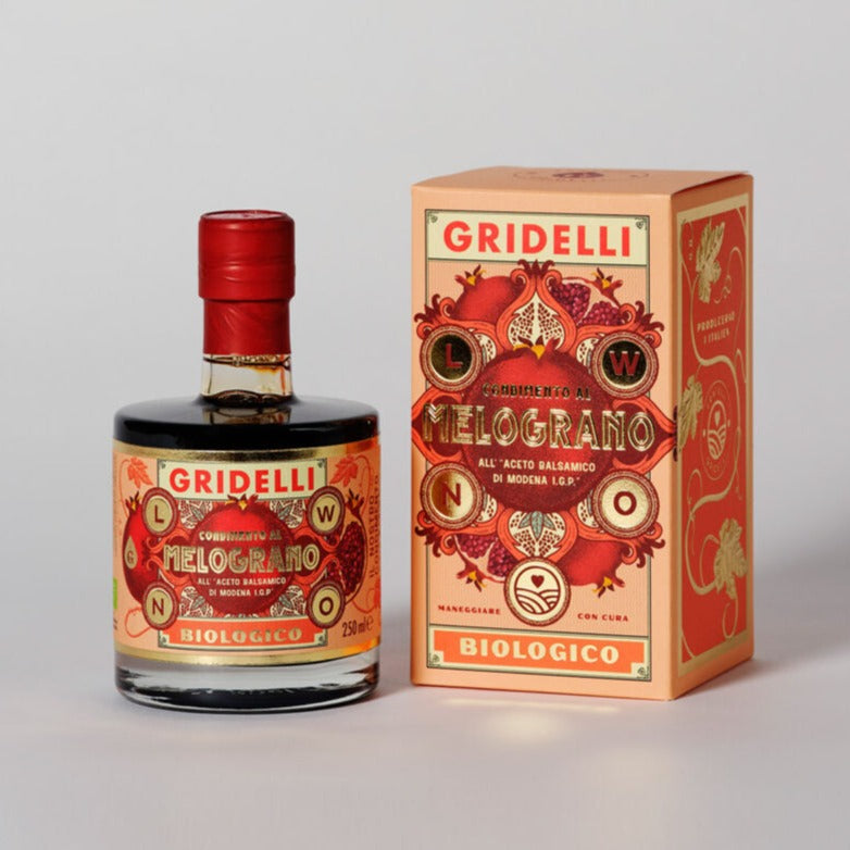 Økologisk balsamico med granatæble fra Modena IGP, Gridelli, gourmet eddike