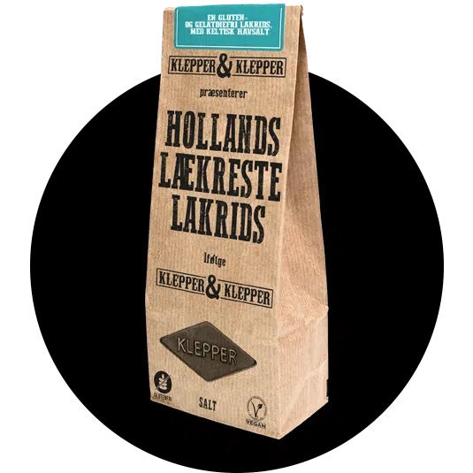 Klepper & Klepper Salt Lakrids | Hollands lækreste lakrids med keltisk havsalt – vegansk & glutenfri