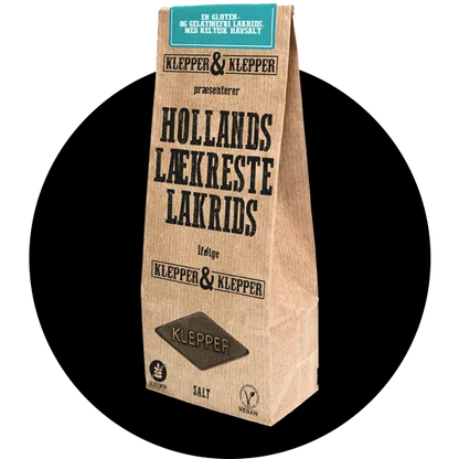Klepper &amp; Klepper Salt Lakrids | Hollands lækreste lakrids med keltisk havsalt – vegansk &amp; glutenfri