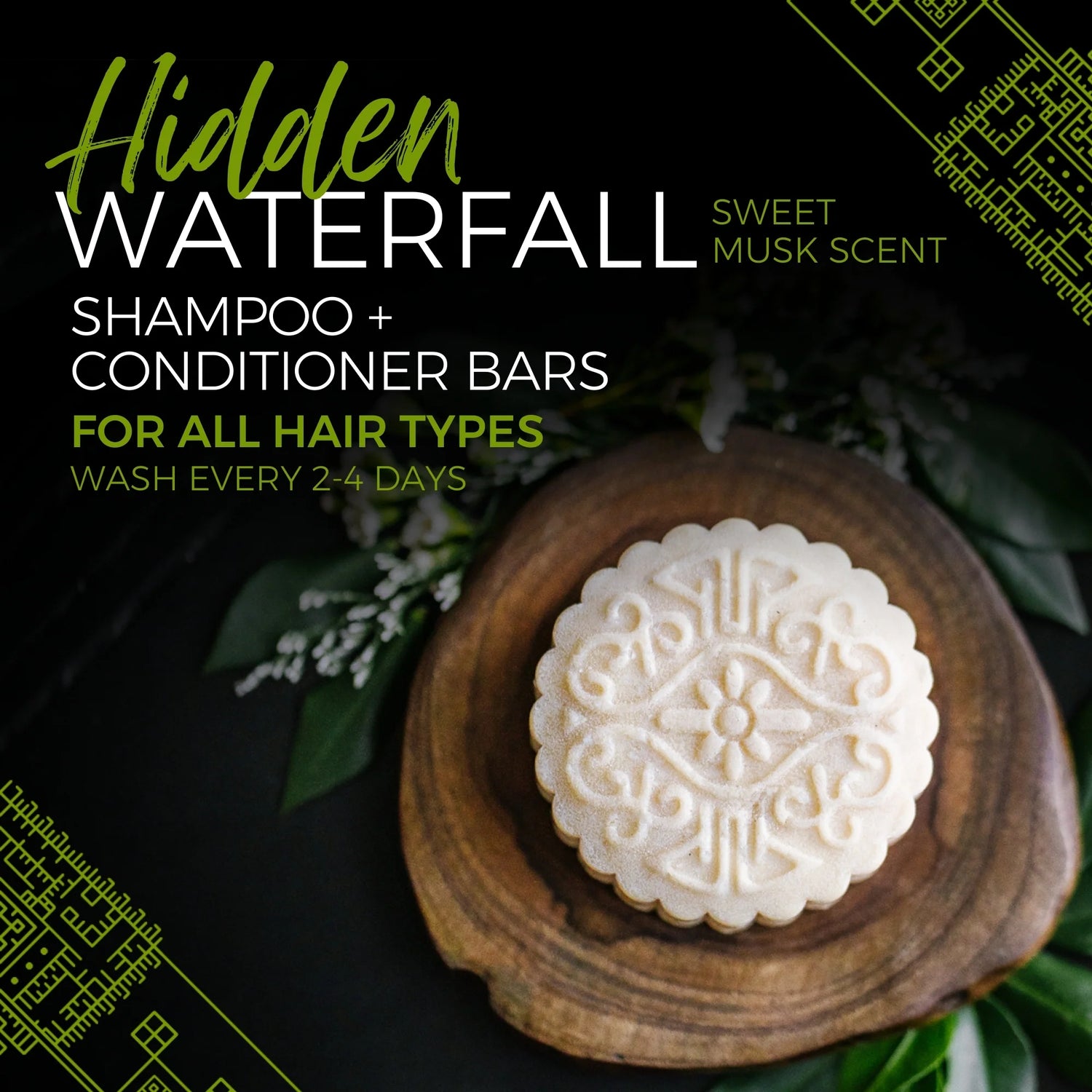 En luksuriøs shampoo bar med Rice Water &amp; Hidden Waterfall duft, der styrker, reparerer og giver håret silkeblød volumen &amp; naturlig glans.