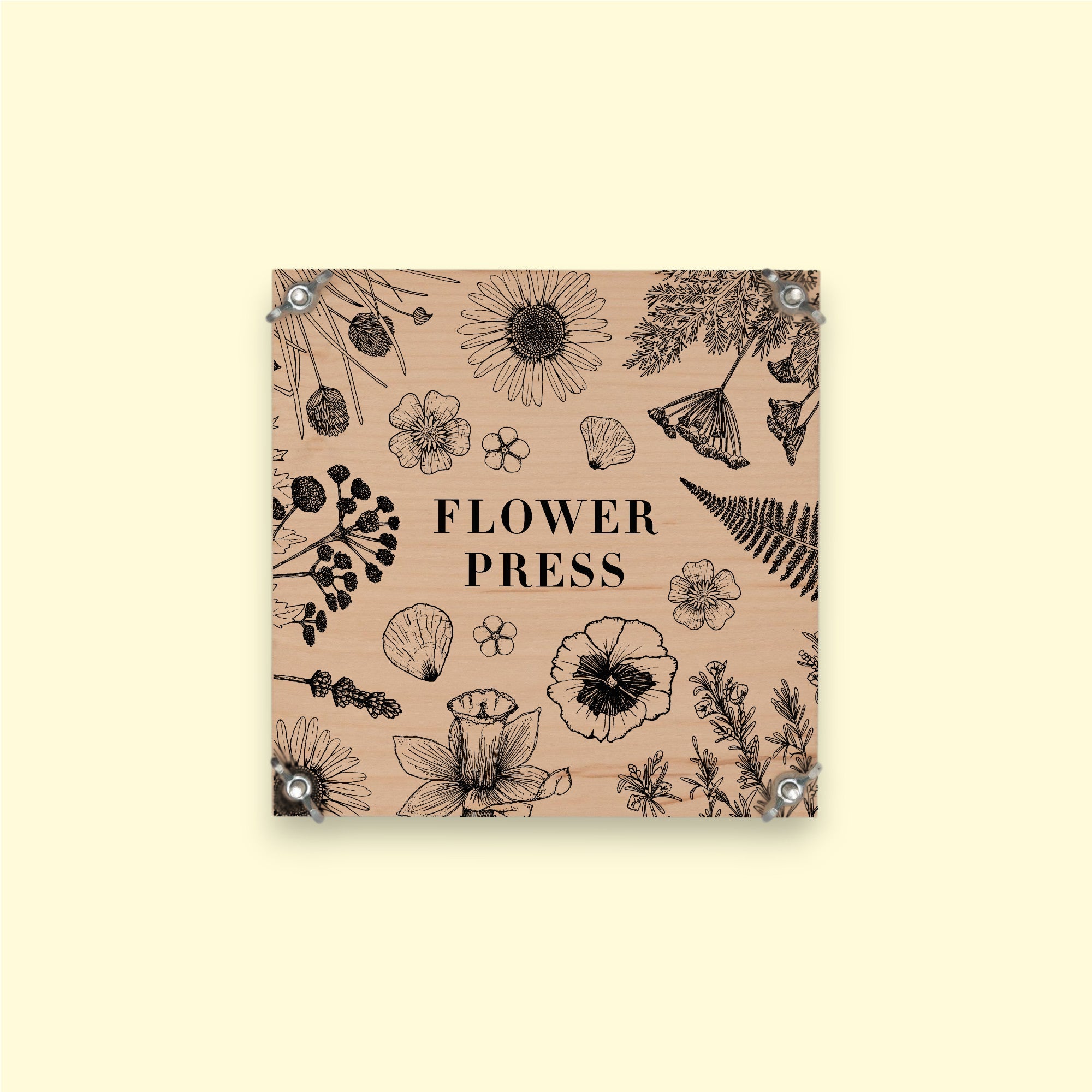 Blomsterpresser 15x15 cm | Bæredygtigt træ