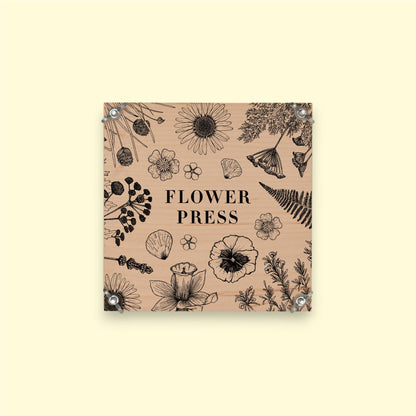 Blomsterpresser 15x15 cm | Bæredygtigt træ