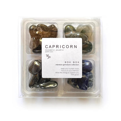 Stenbukken Stjernetegn krystal kit | Capricorn krystaller til ambition, fokus &amp; stabilitet