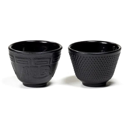 Tetsubin tekopper i støbejern med japansk design, sæt med 2