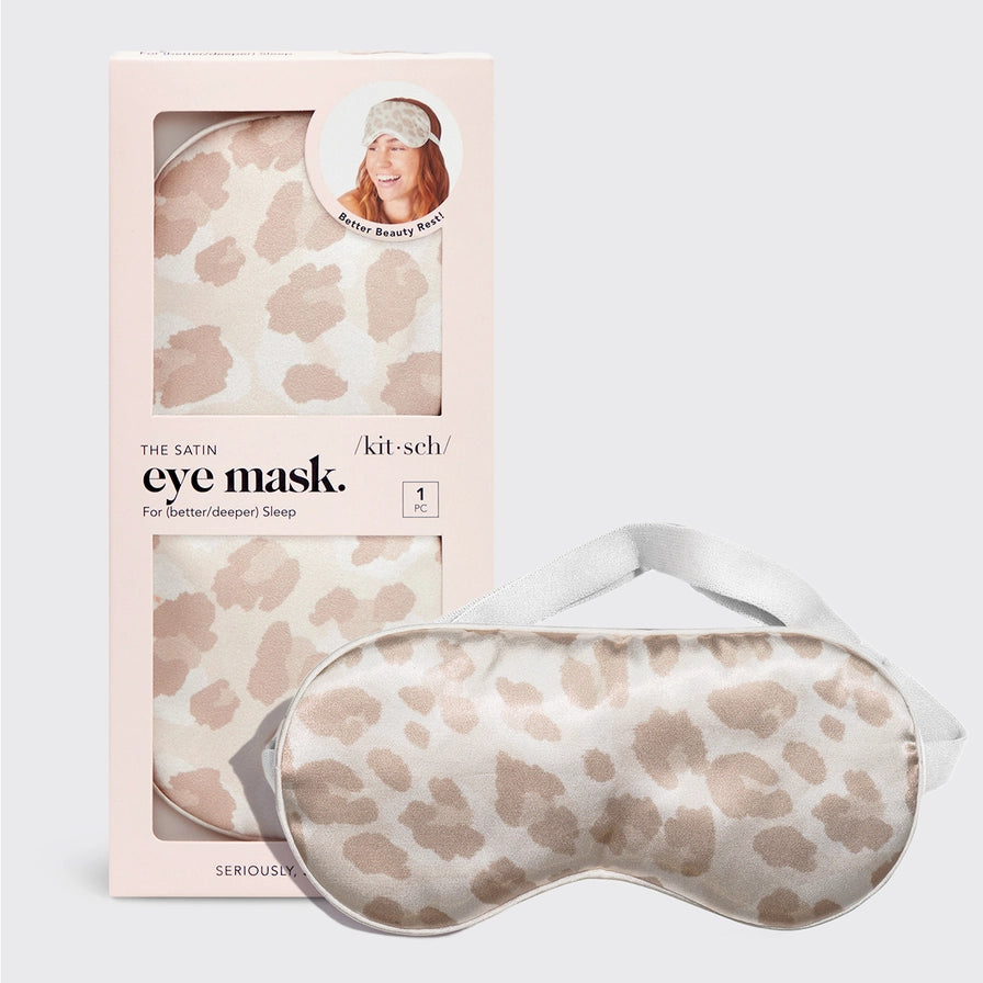 KITSCH - ØJENPUDE SATIN LEOPARD - SLEEP EYE MASK