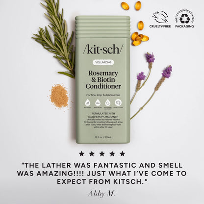 Kitsch balsam med rosmarin og biotin omgivet af naturlige ingredienser