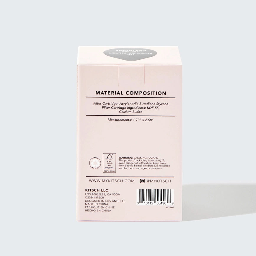 Refill filterpatron til KITSCH Shower Filter. Reducerer kalk, klor og urenheder for blødere hud og sundere hår – nem udskiftning hver 3. måned.