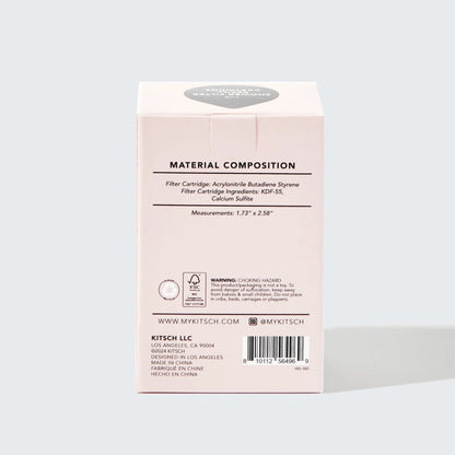 Refill filterpatron til KITSCH Shower Filter. Reducerer kalk, klor og urenheder for blødere hud og sundere hår – nem udskiftning hver 3. måned.