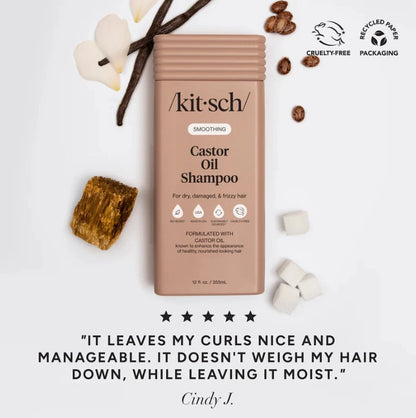 Kitsch shampoo &amp; balsam med Castor Oil, fugt og styrke til tørt hår