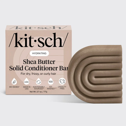 Fugtgivende conditioner bar med shea butter og kokosolie.