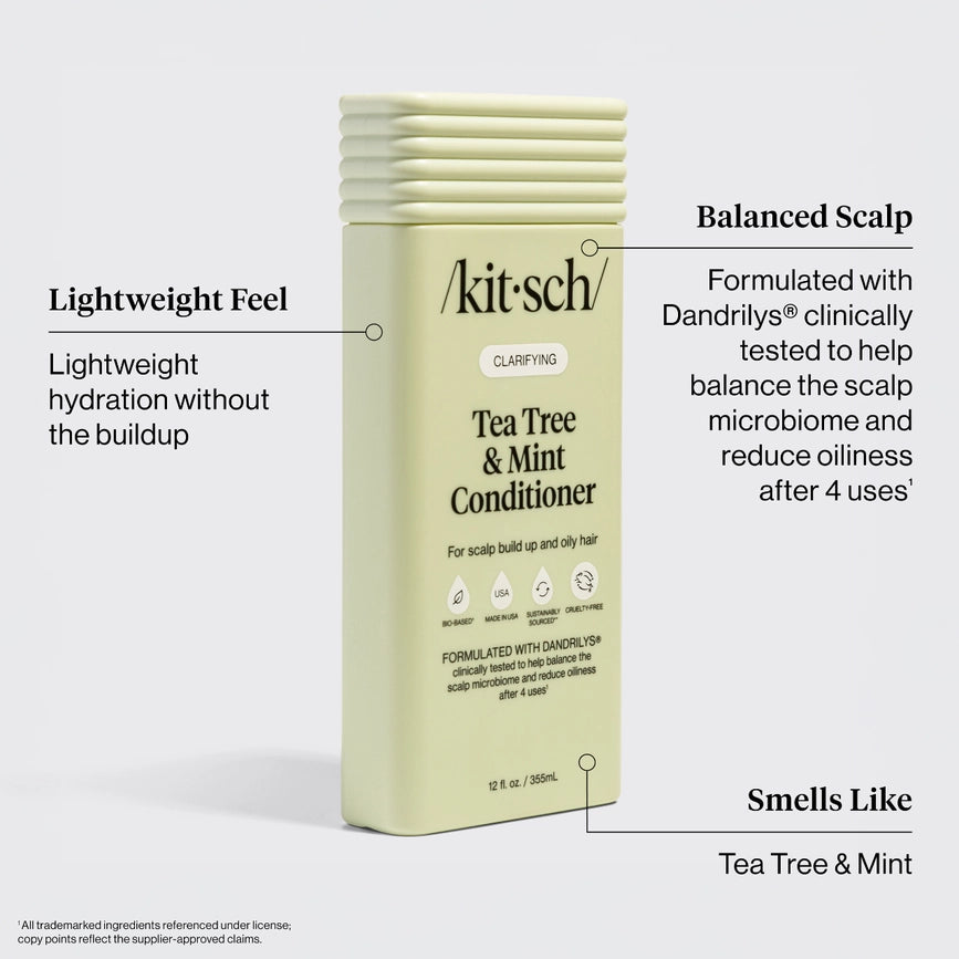 Dybderensende conditioner bar med Tea Tree oil &amp; mynte. Balancerer hovedbunden, reducerer skæl og giver sundt, glansfuldt hår.