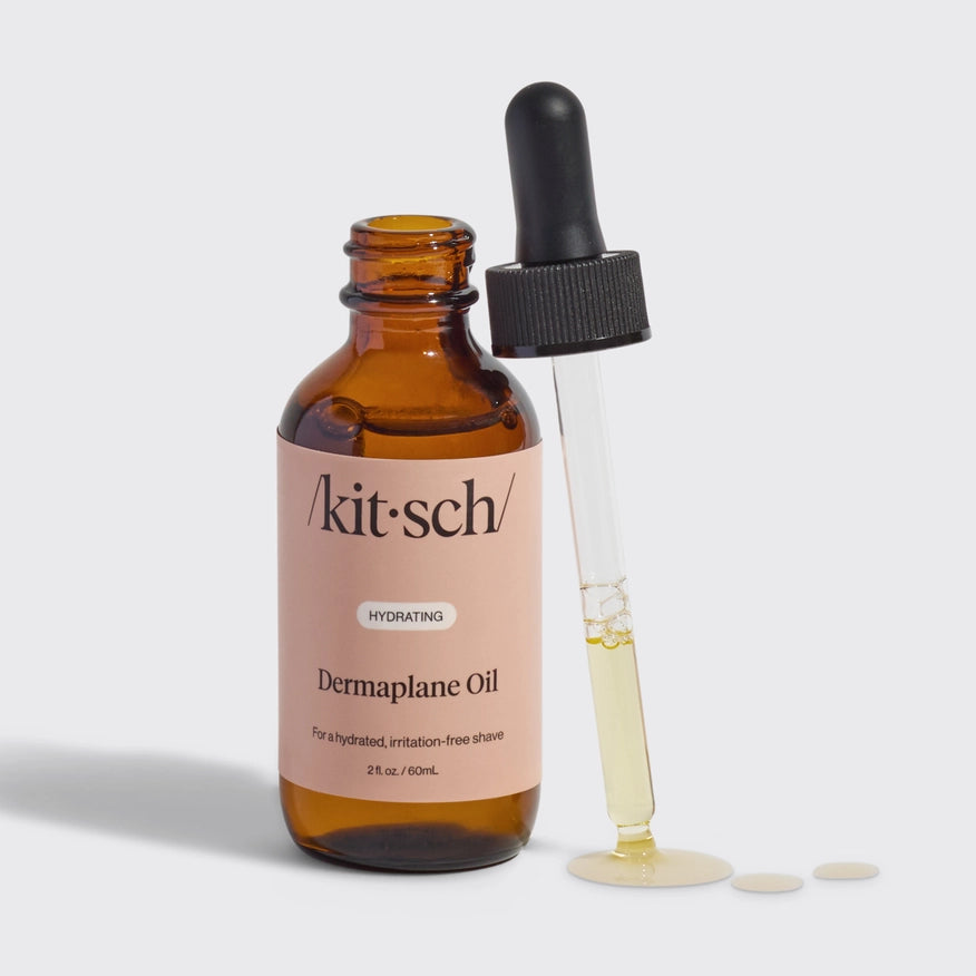 Let, antioxidant-rig ansigtsolie fra KITSCH. Perfekt til dermaplaning og daglig fugtpleje. Vegansk, duftfri &amp; zero-waste.