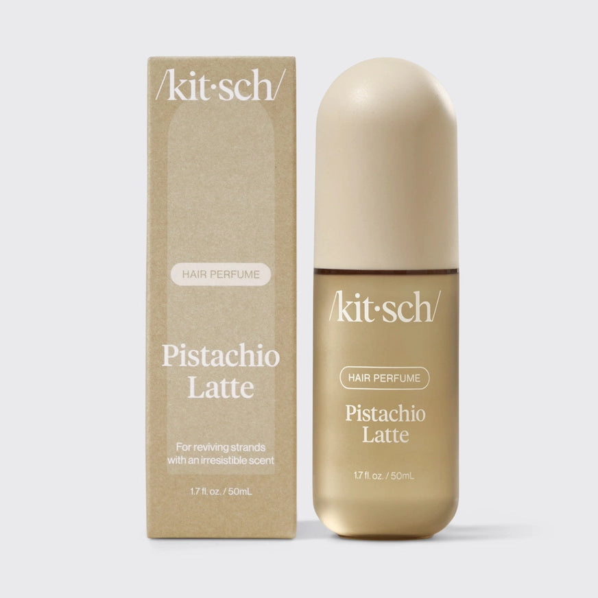 KITSCH Pistachio Latte Hair Perfume – varm og cremet gourmand duft til hår, krop & tekstil. Neutraliserer lugt. Vegansk & travel friendly.