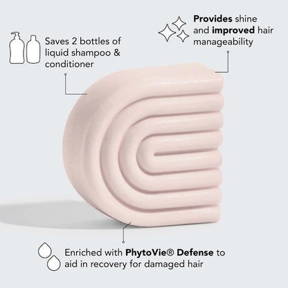 Fugtgivende balsam bar fra KITSCH med argan olie. Styrker, reparerer &amp; giver glans – vegansk, bæredygtig &amp; uden silikoner. Zero-waste hårpleje.