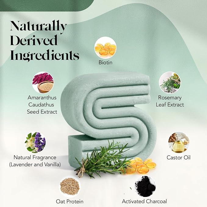 KITSCH Rosemary &amp; Biotin Shampoo Bar – styrkende og volumengivende hårpleje med NaturePep® Amaranth. Fremmer hårvækst, styrker håret og giver glans. Vegansk, cruelty-free &amp; Zero Waste.