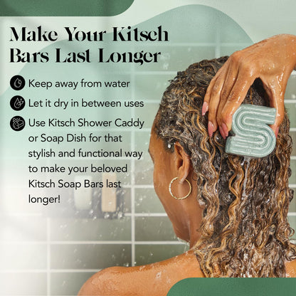 KITSCH Rosemary &amp; Biotin Shampoo Bar – styrkende og volumengivende hårpleje med NaturePep® Amaranth. Fremmer hårvækst, styrker håret og giver glans. Vegansk, cruelty-free &amp; Zero Waste.