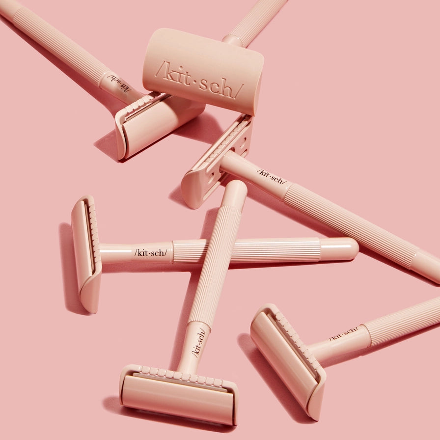 Skånsom &amp; tæt barbering med mindre irritation. KITSCH Safety Razor i rustfrit stål – plastikfri, elegant og holdbar.